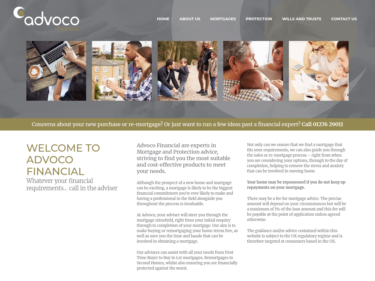 Advoco Financial website preview