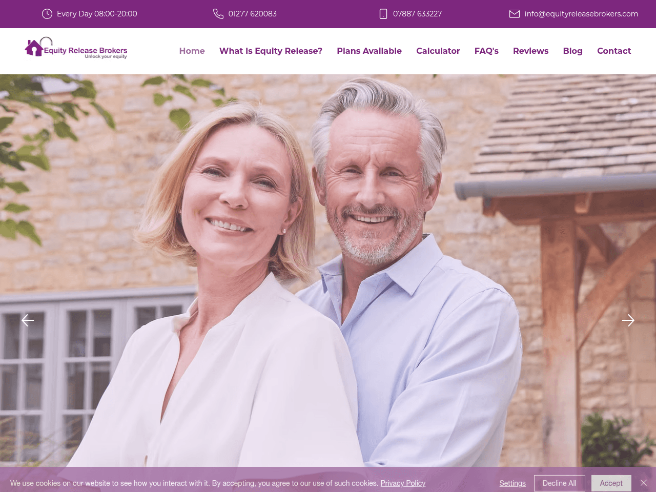 Equity Release Brokers website preview