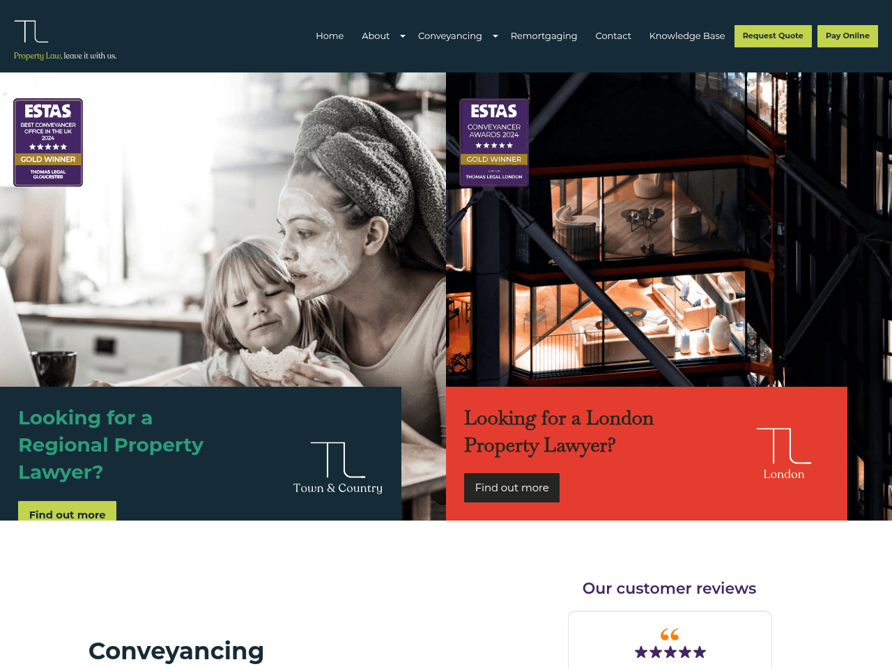 Thomas Legal website preview