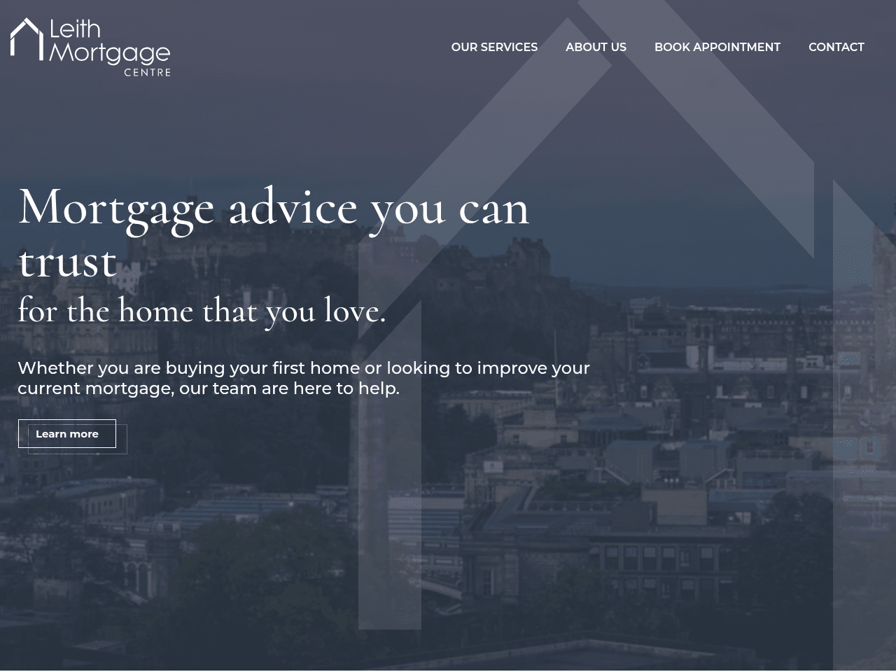 Leith Mortgage Centre website preview