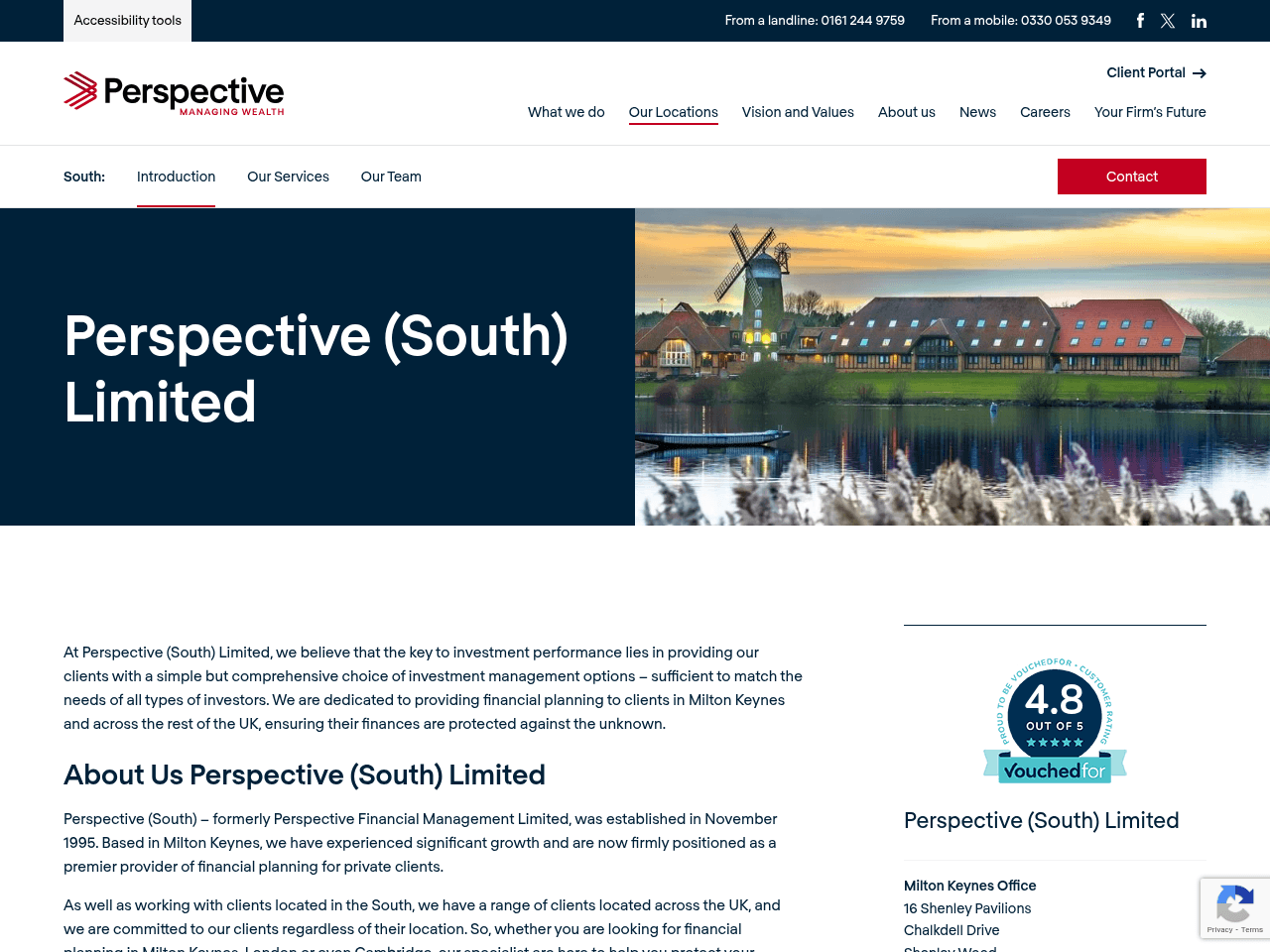 Perspective (South) website preview