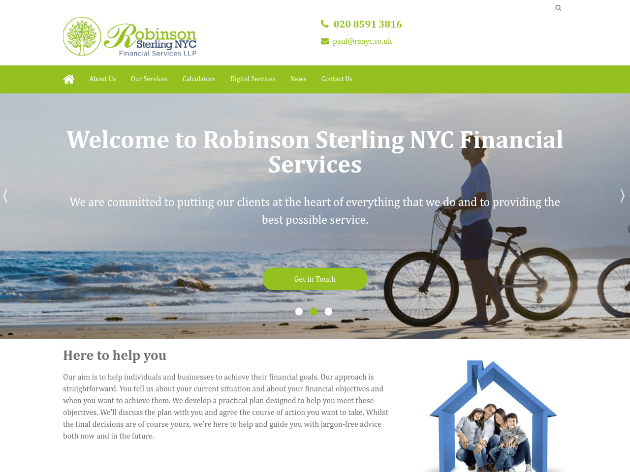 Robinson Sterling NYC Financial Services website preview