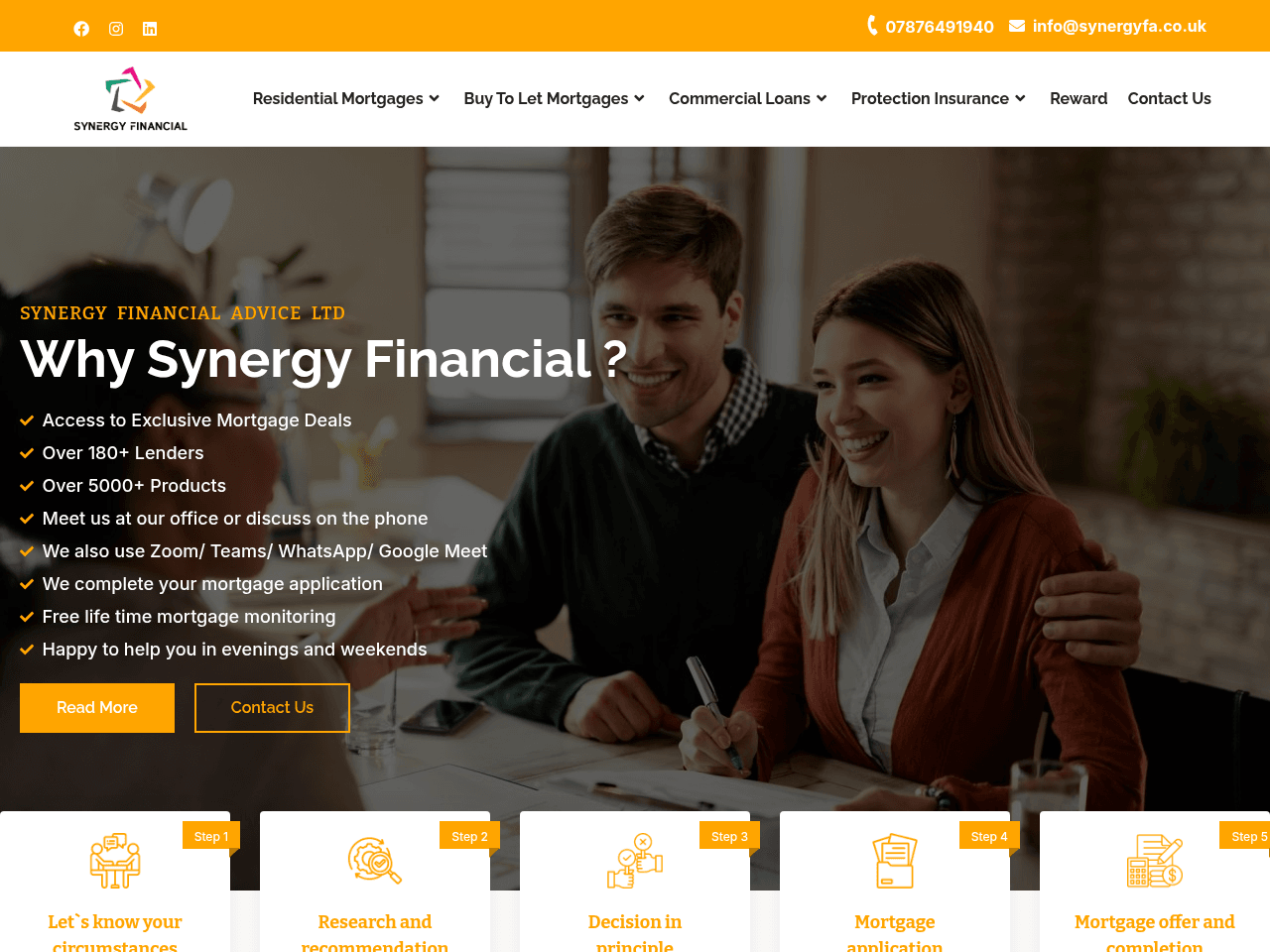 Synergy Financial Advice website preview