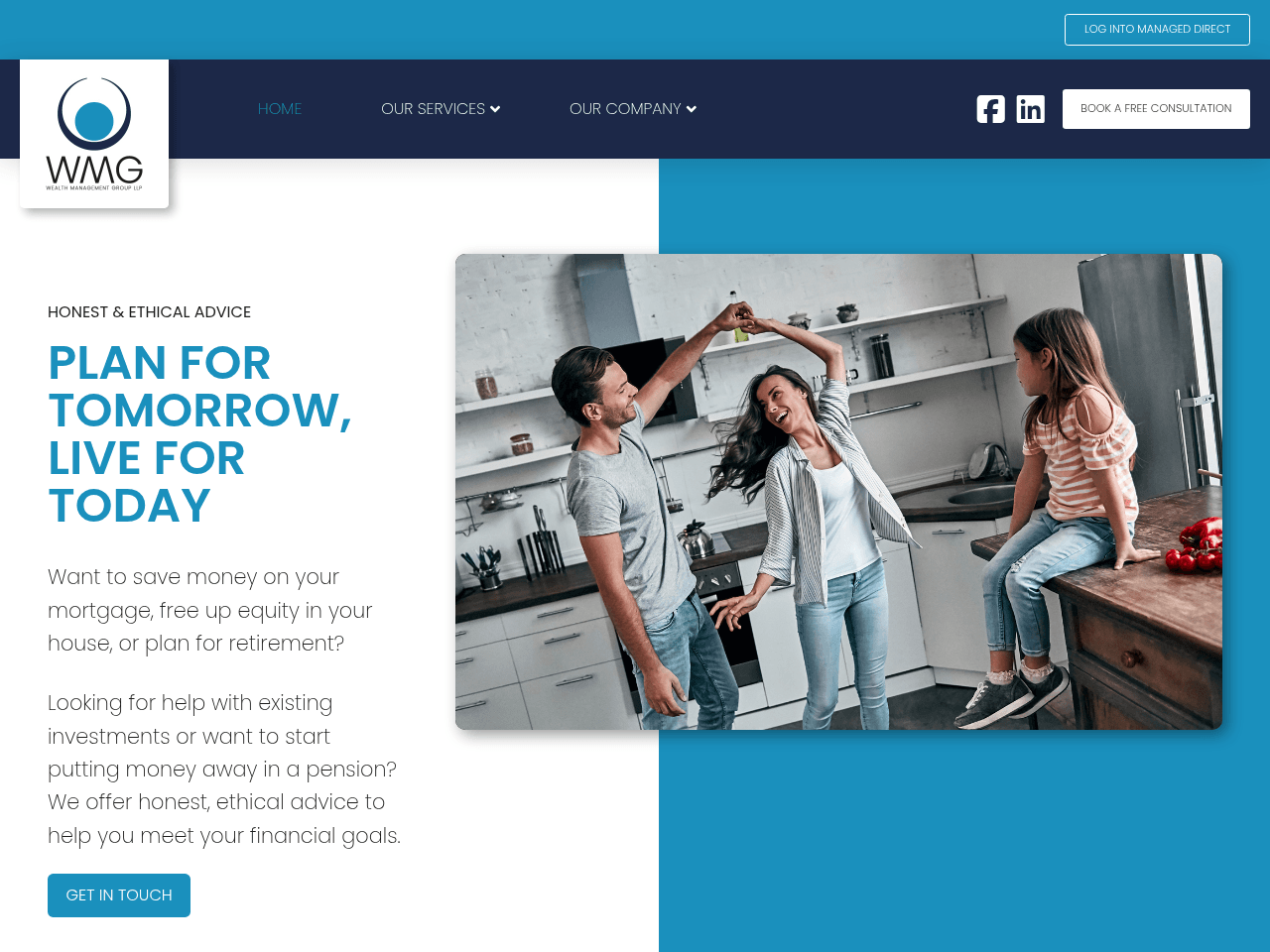Wealth Management Cares website preview