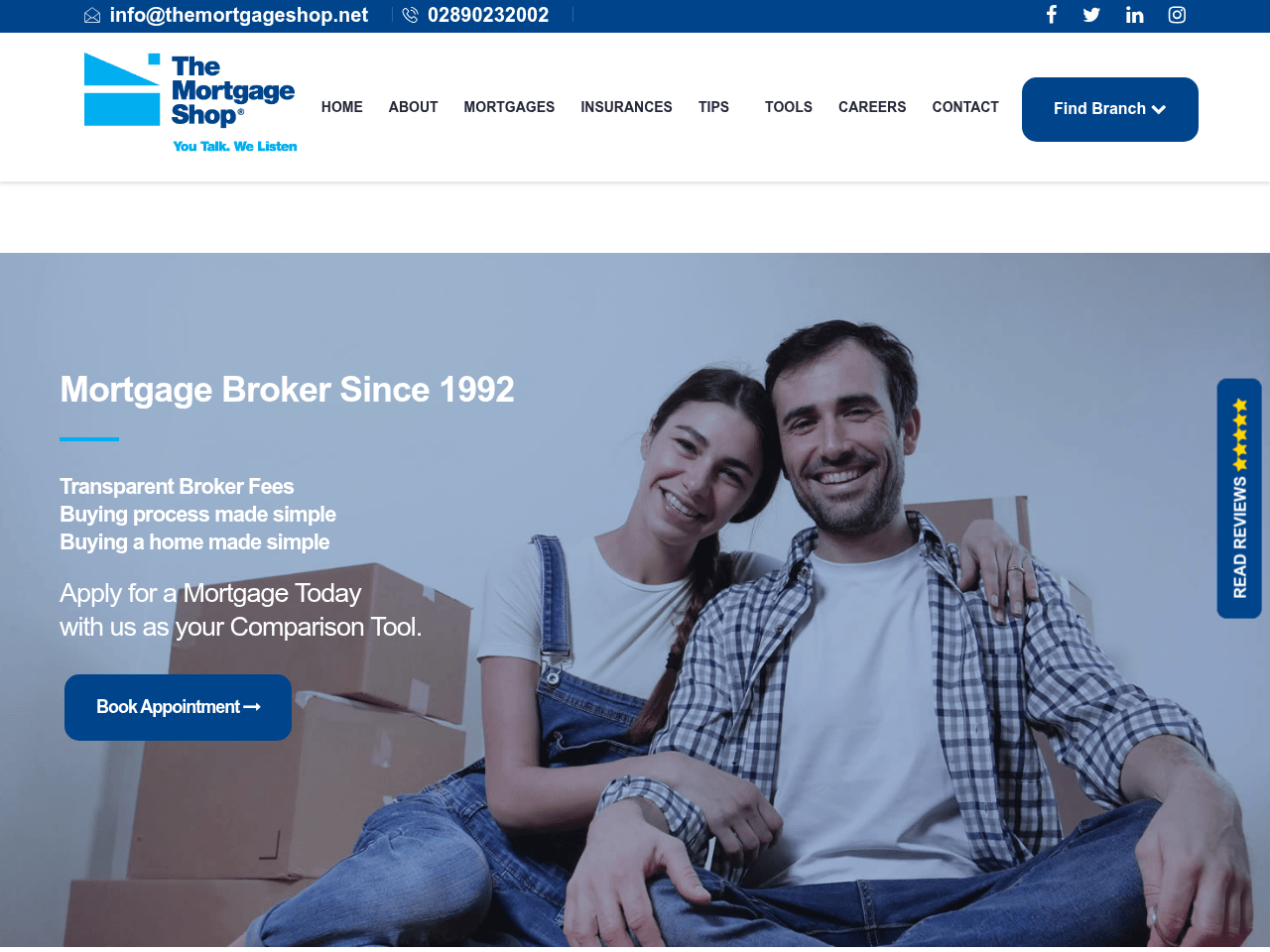 The Mortgage Shop website preview