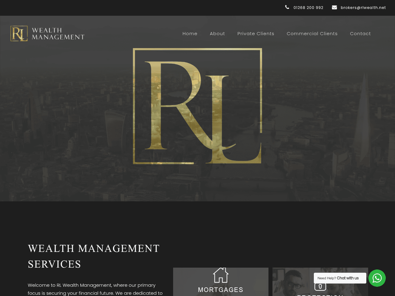 RL Wealth Management website preview