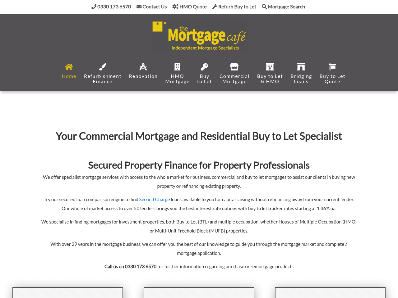 The Mortgage Café website preview