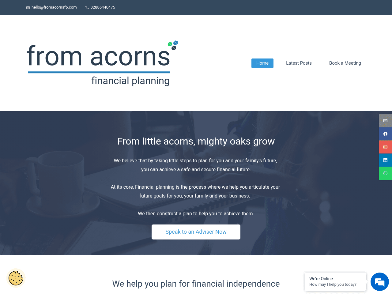 From Acorns Financial Planning website preview