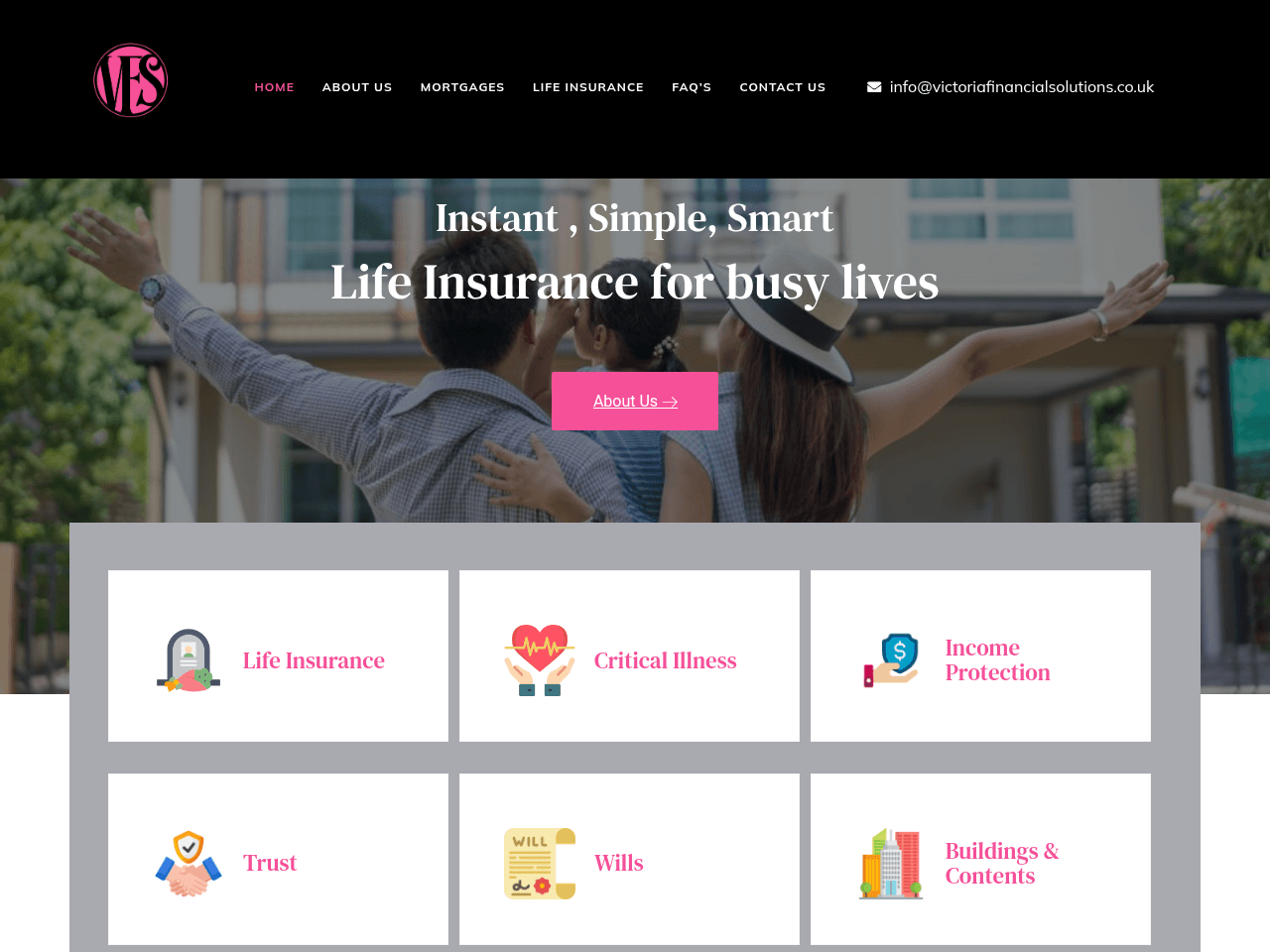 Victoria Financial Solutions website preview