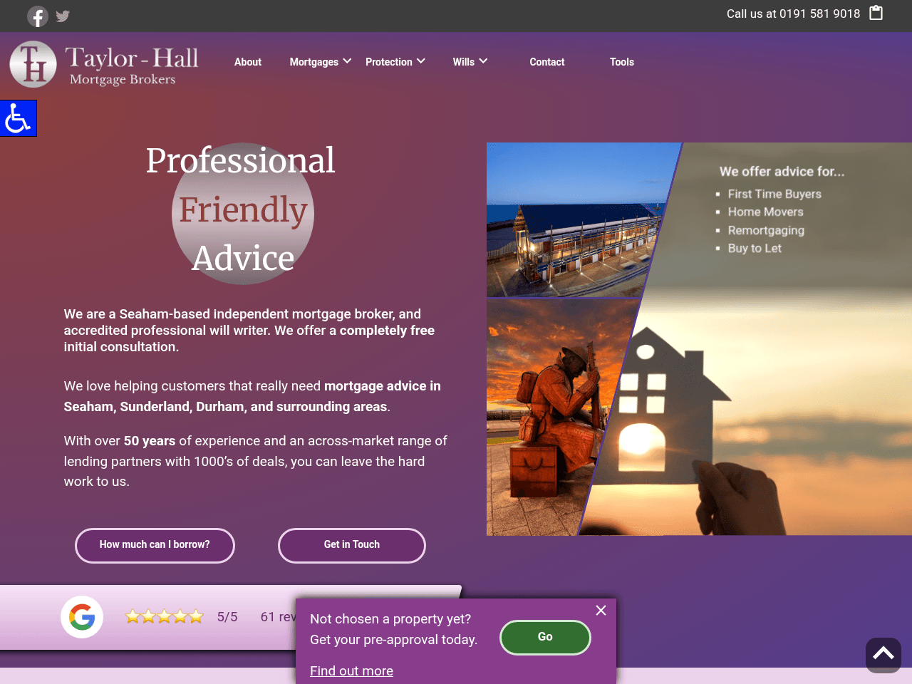 Taylor Hall website preview