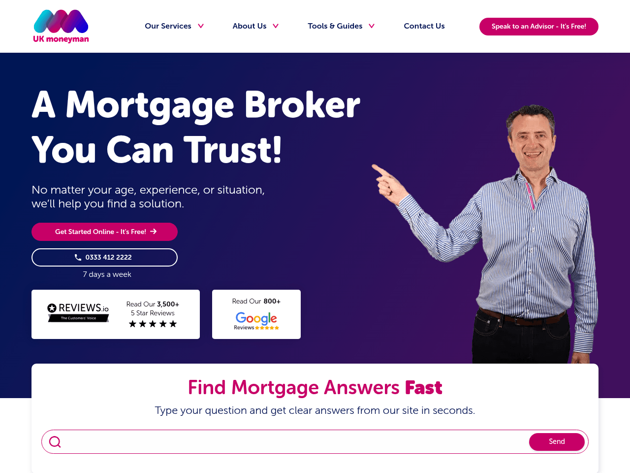 UK Moneyman website preview