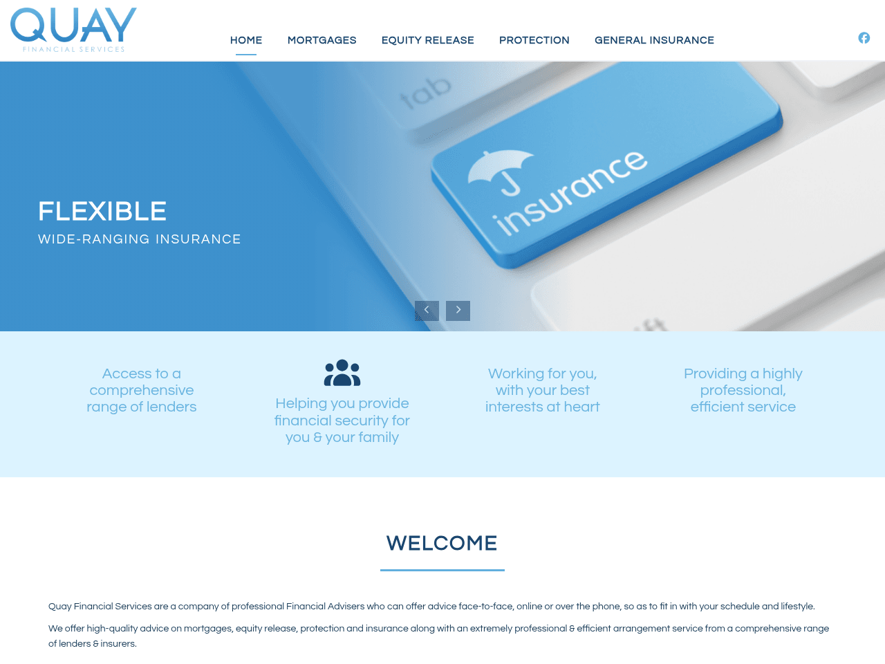 Quay Financial Services website preview