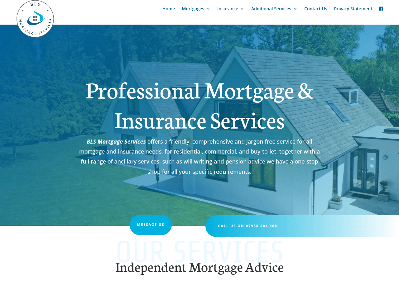 BLS Mortgage Services website preview