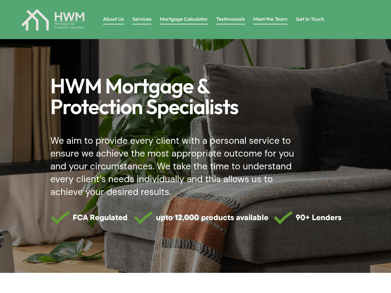 HWM Mortgage & Protection Specialists website preview