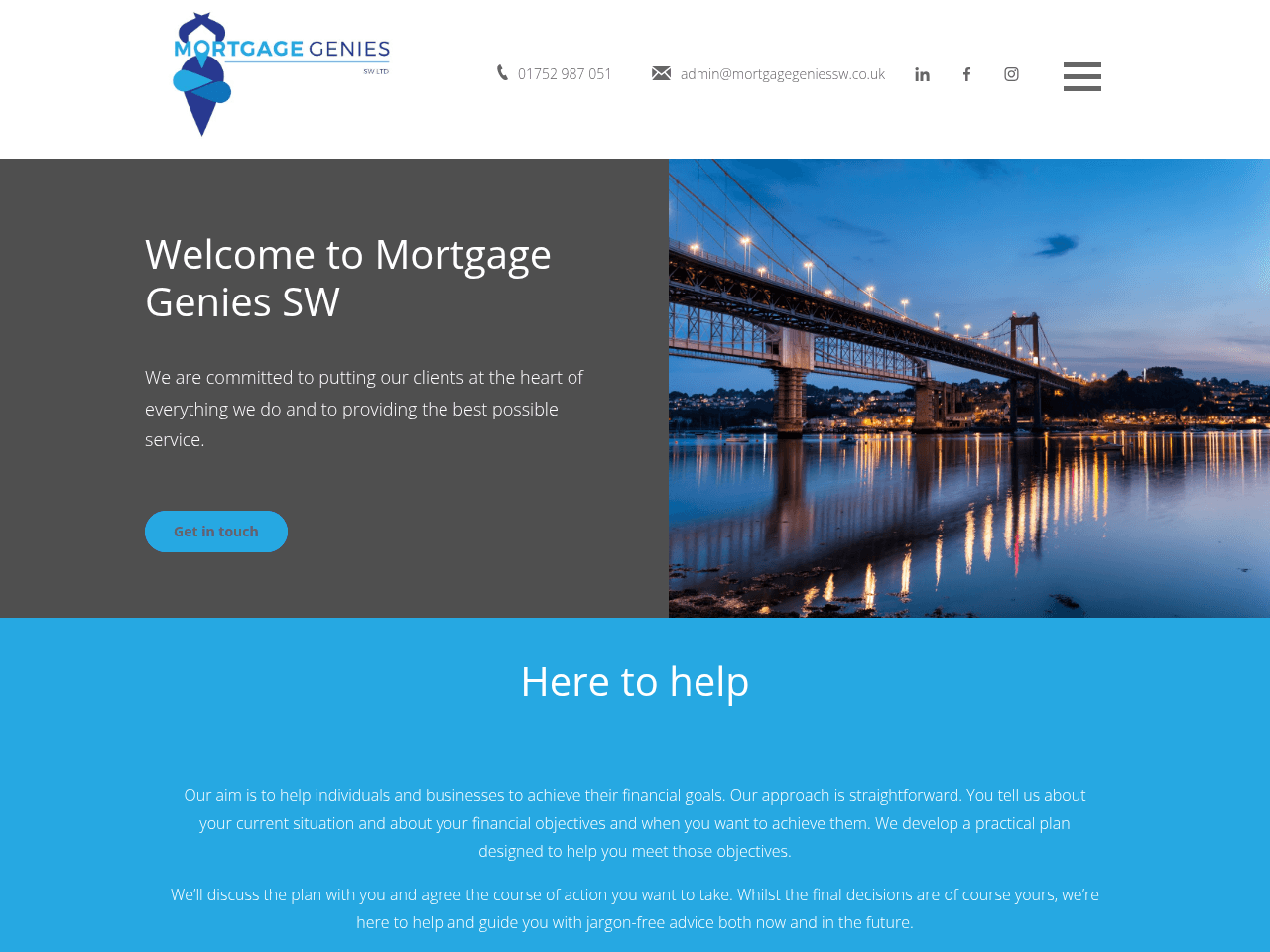 Mortgage Genies SW website preview