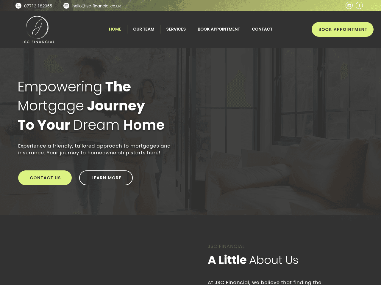 JSC Financial website preview