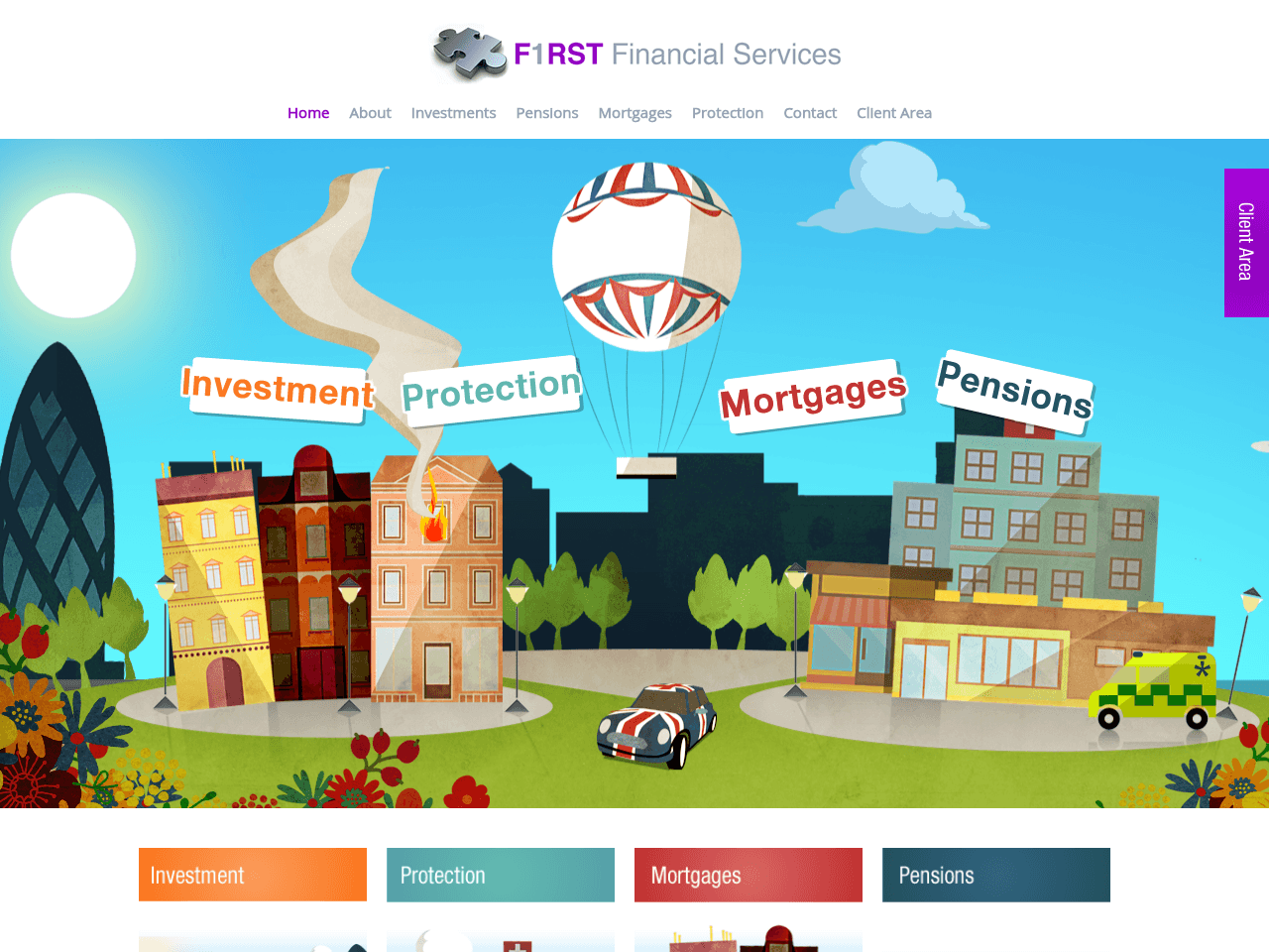 F1RST Financial Services website preview