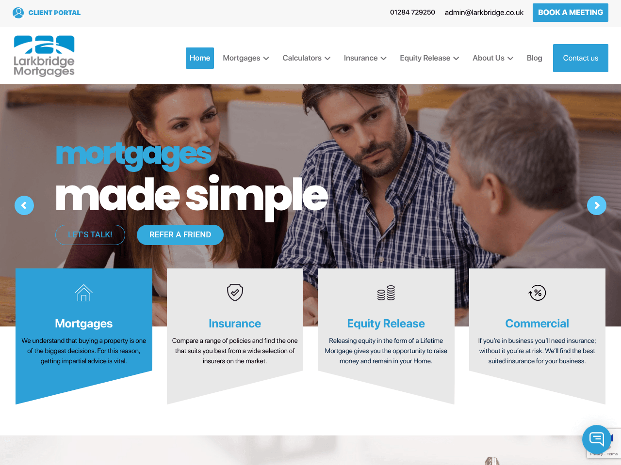Larkbridge Mortgages website preview