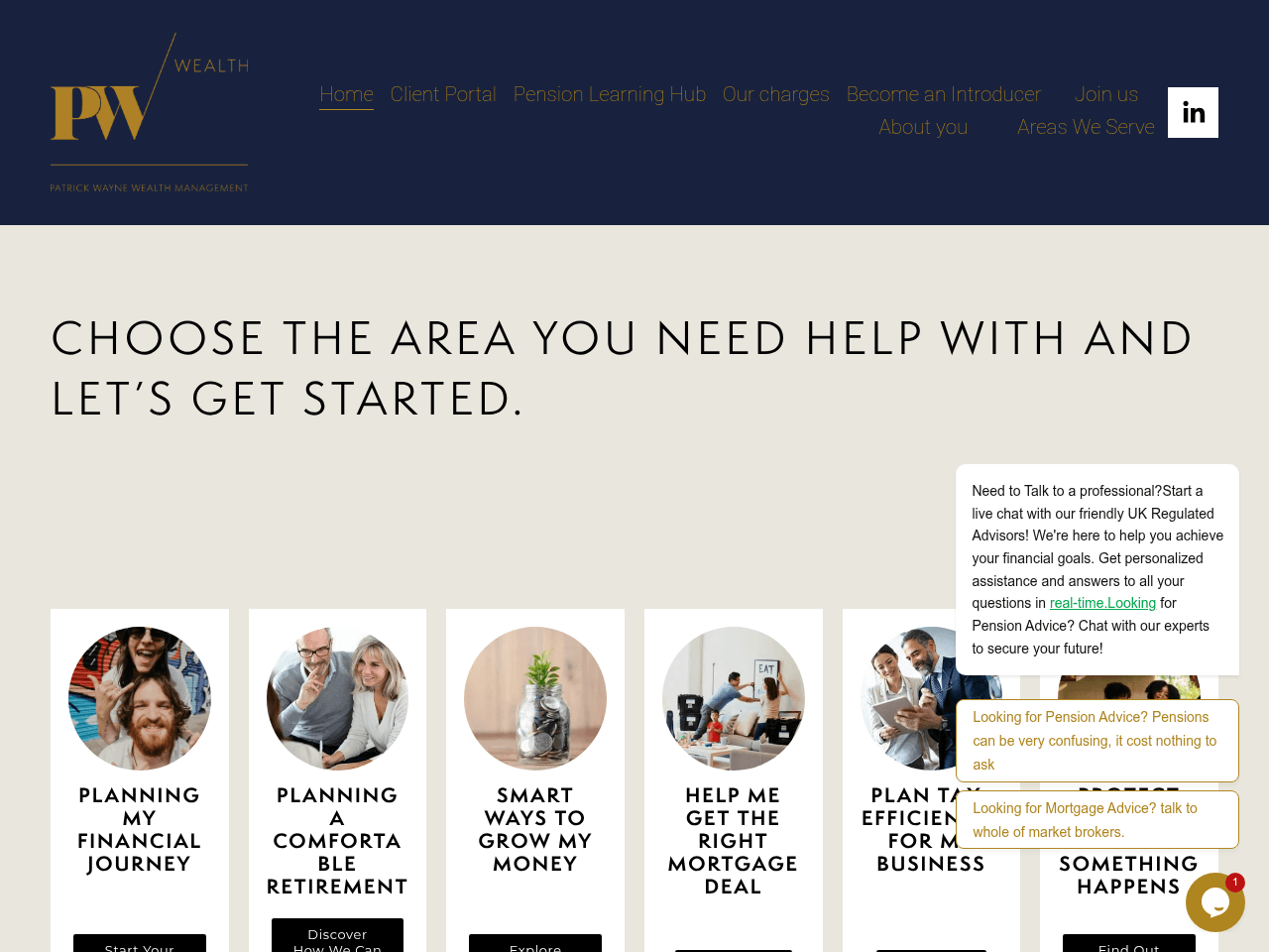 Patrick Wayne Wealth website preview