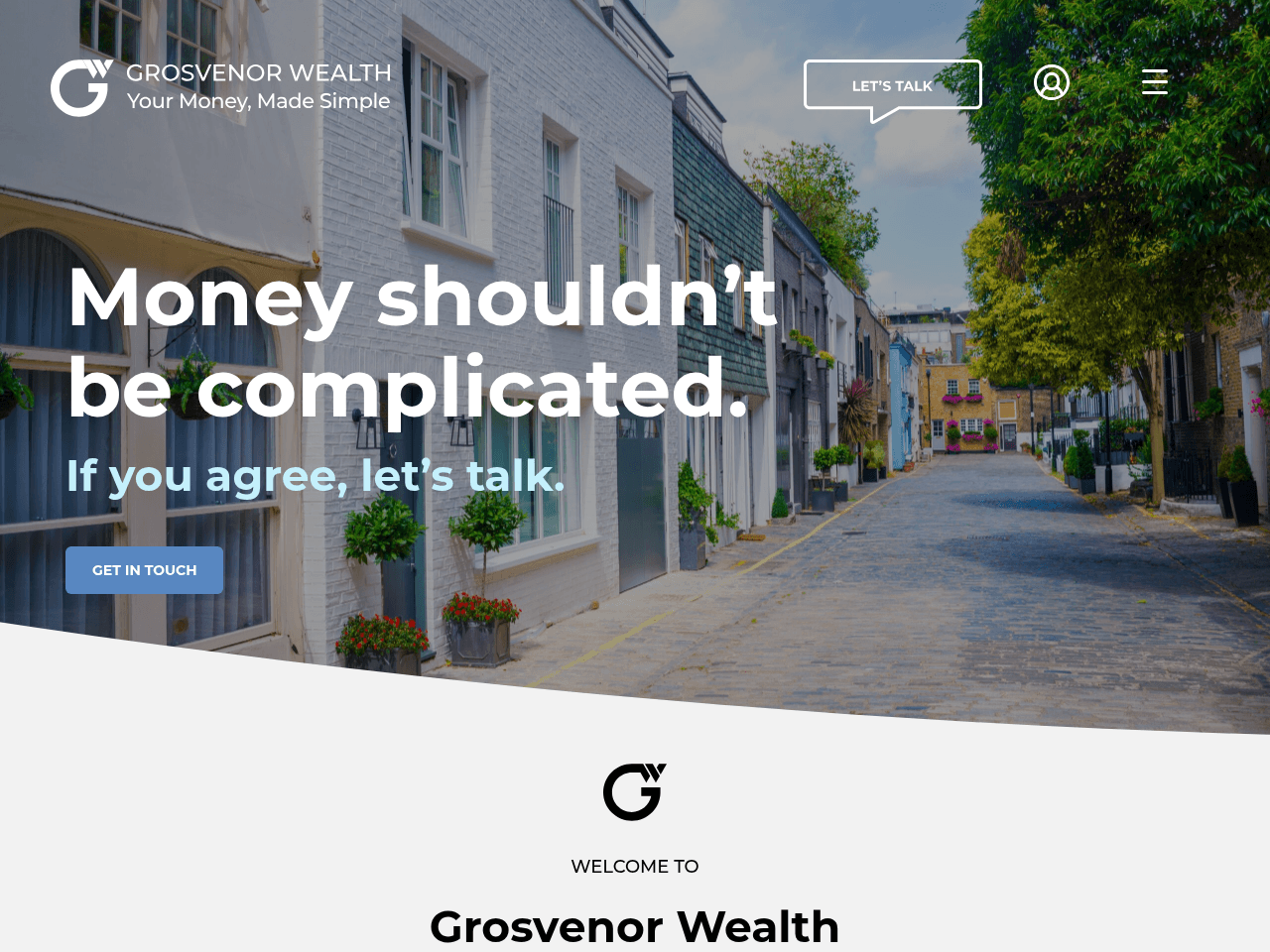Grosvenor Wealth website preview