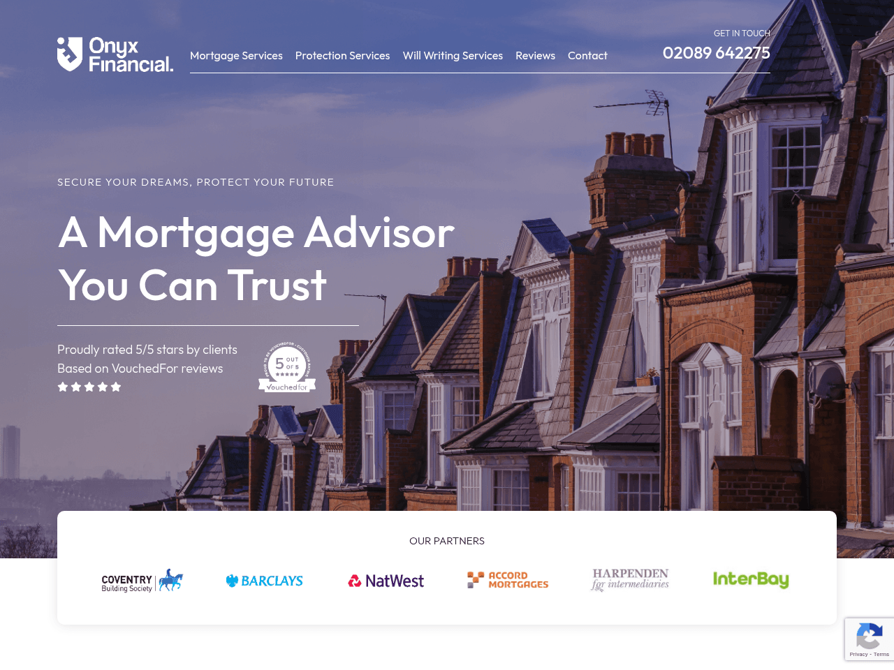 Onyx Financial website preview
