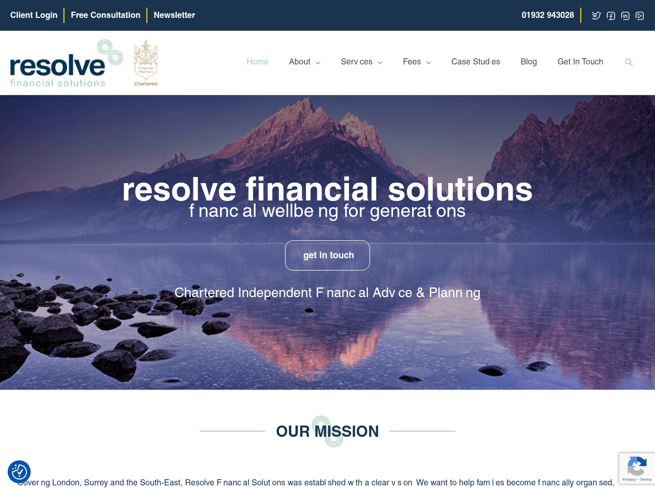 resolve financial solutions website preview