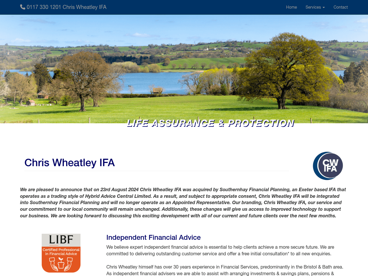 Chris Wheatley IFA website preview