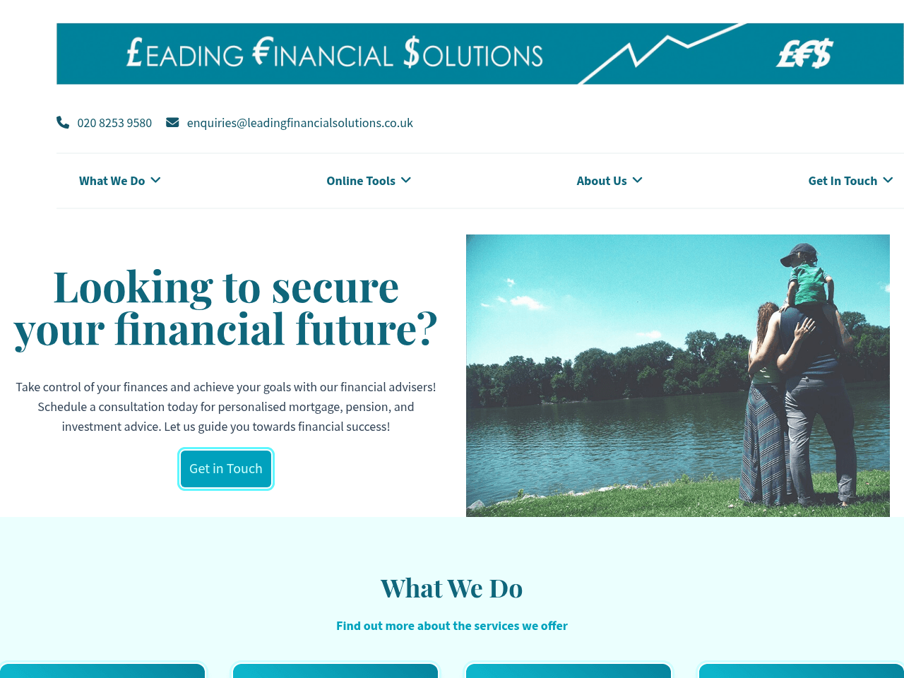 Leading Financial Solutions website preview