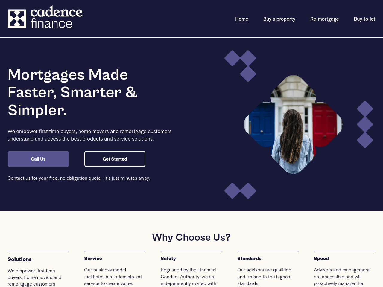 Cadence Finance website preview
