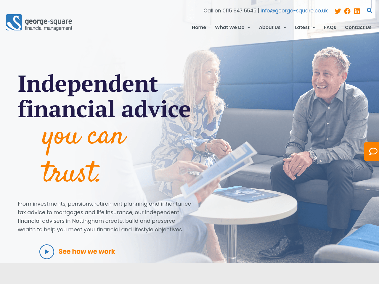 George Square Financial Management website preview