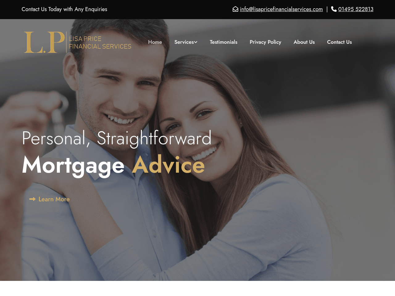 Lisa Price Financial Services website preview