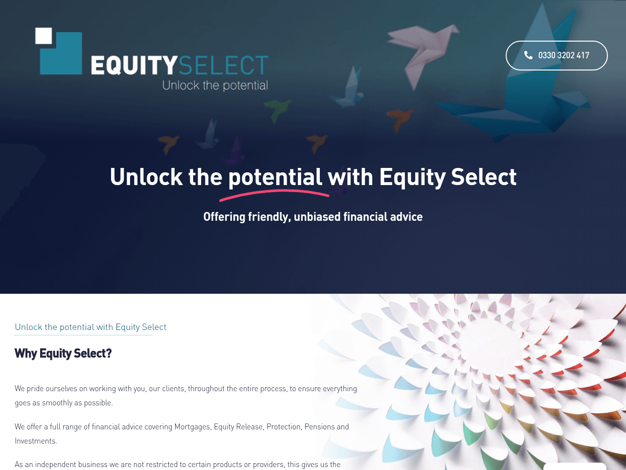 Equity Select website preview