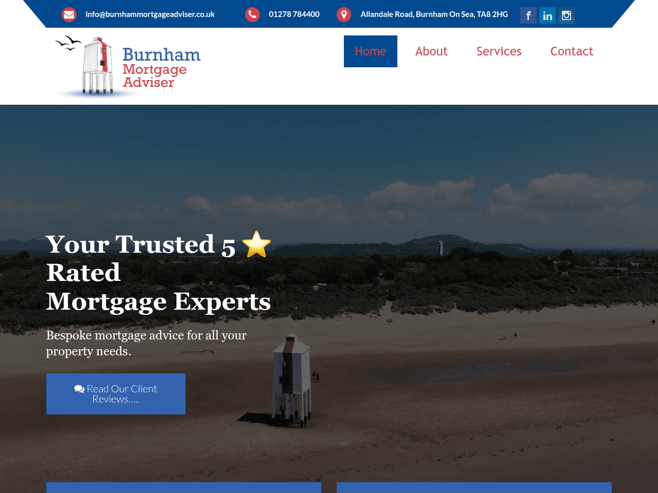 Burnham Mortgage Adviser website preview