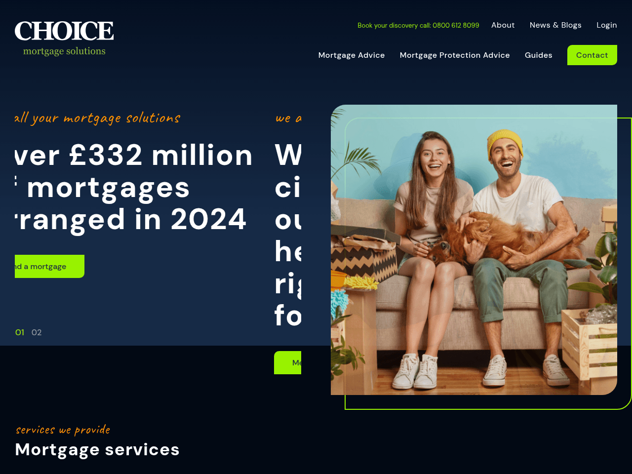 Choice Mortgage Solutions website preview