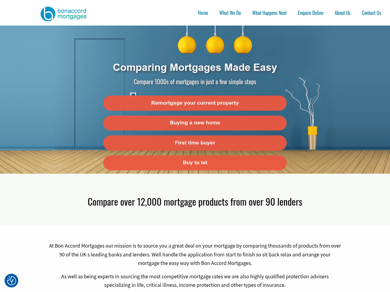 Bon Accord Mortgages website preview