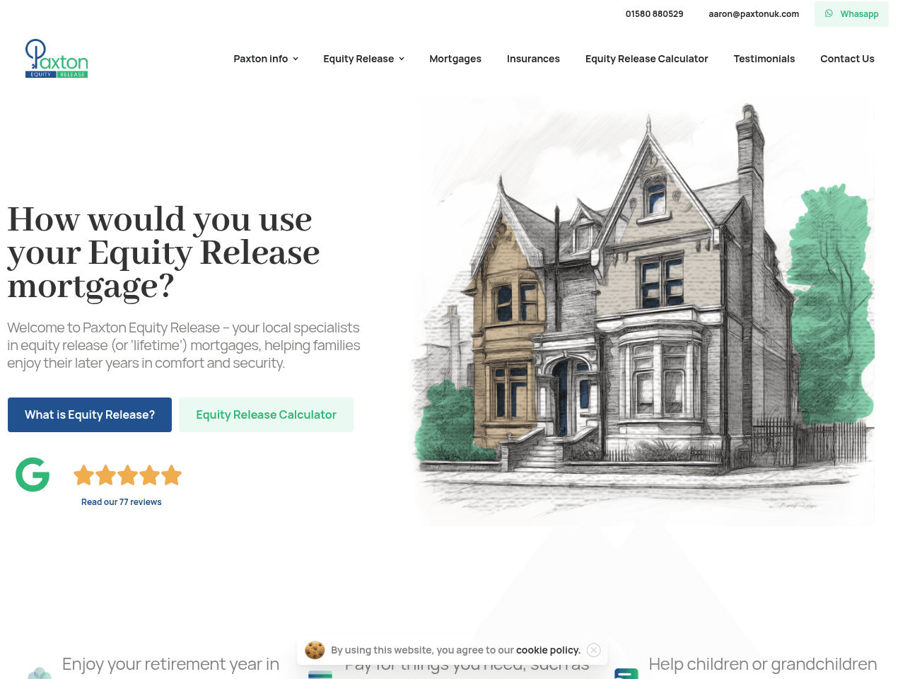 Paxton Equity Release website preview