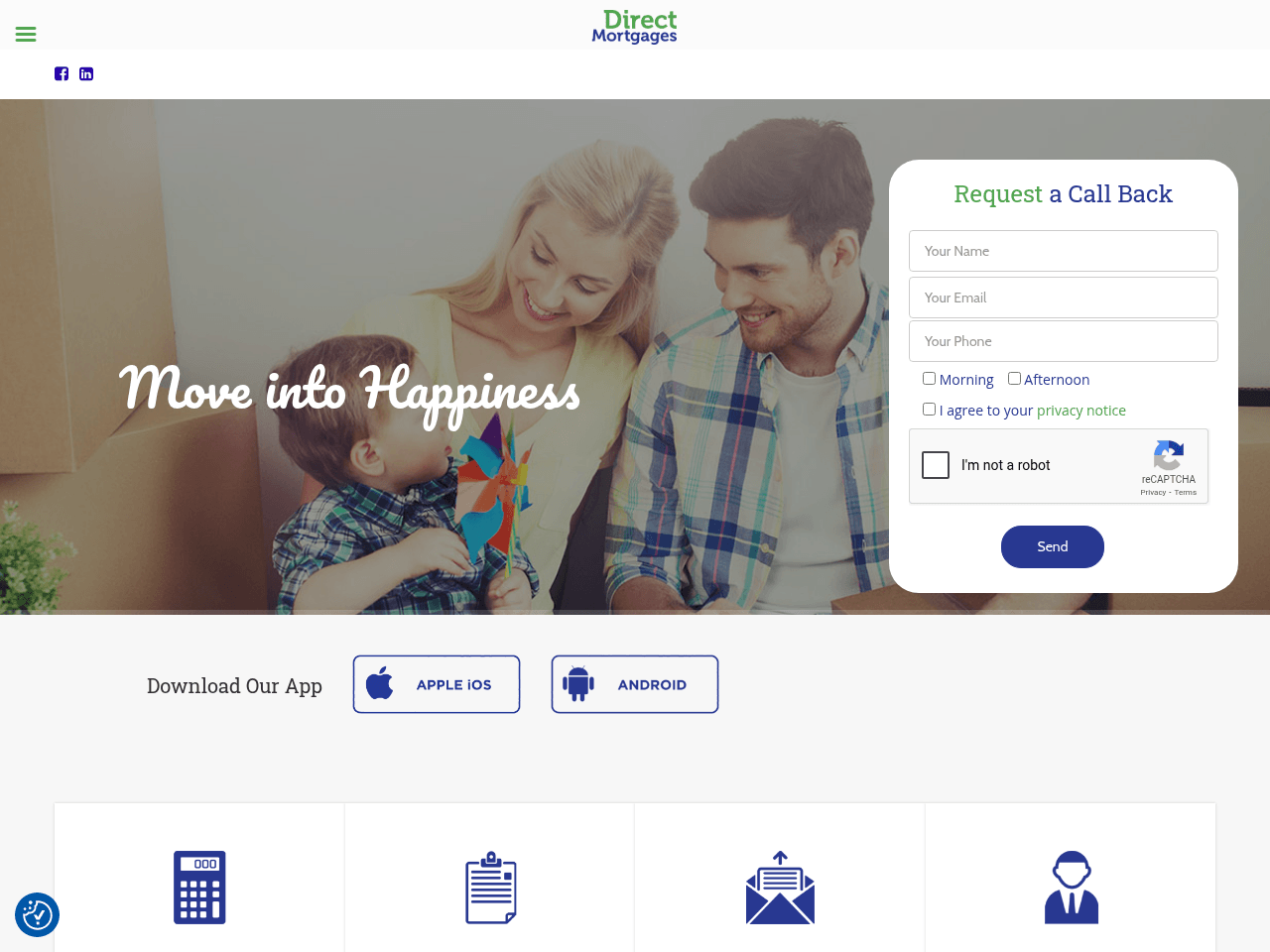 Direct Mortgages website preview
