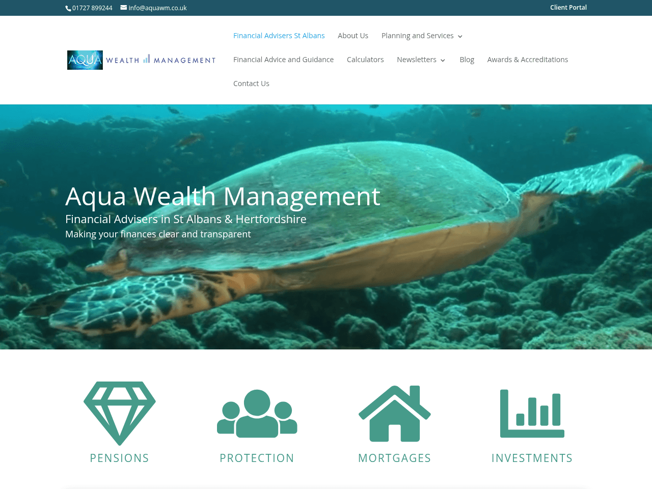 Aqua Wealth Management website preview