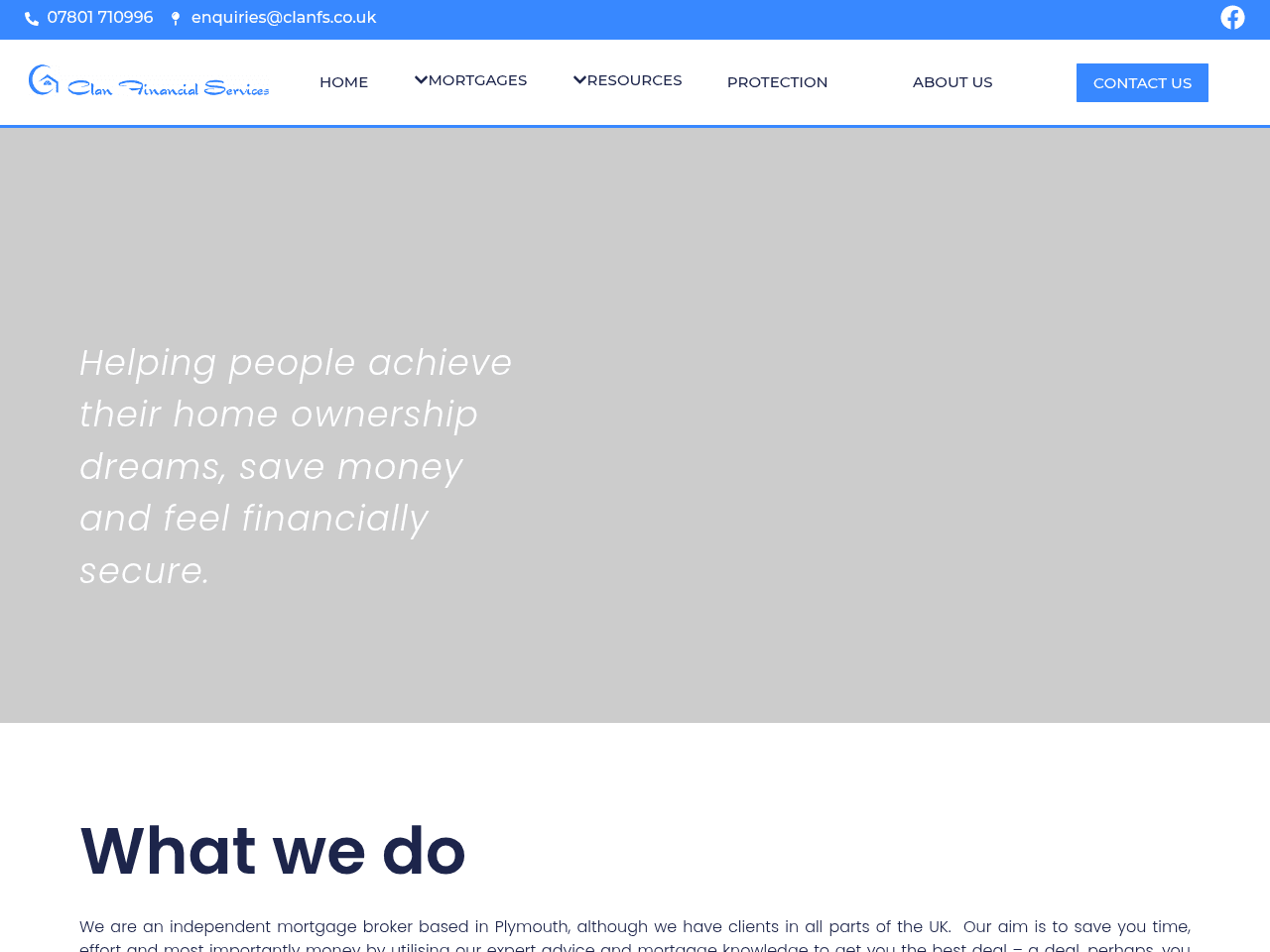 Clan Financial Services website preview