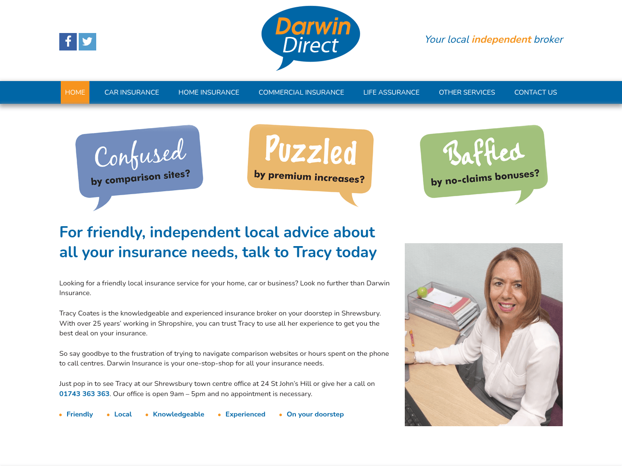 Darwin Direct website preview