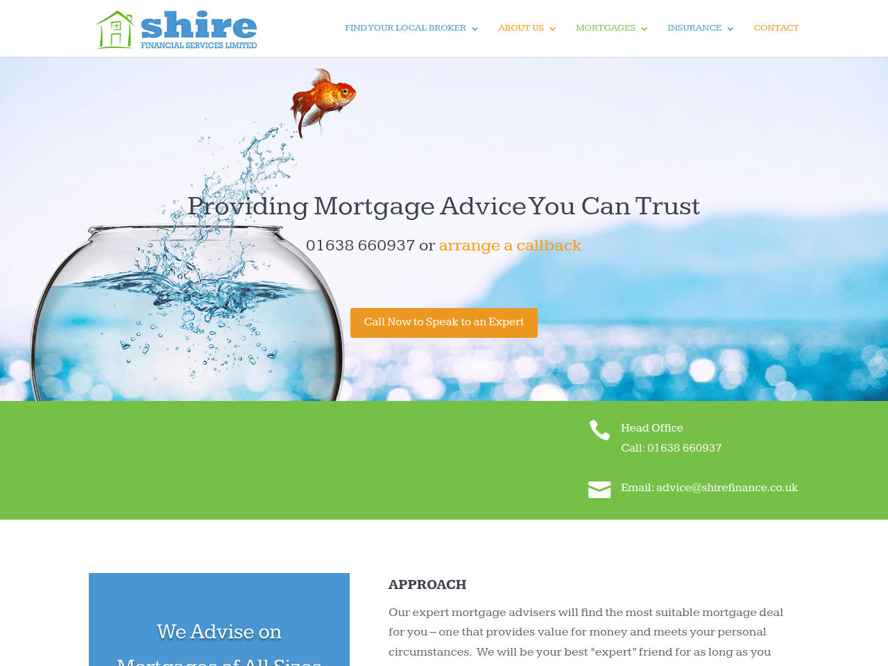 Shire Financial Services website preview