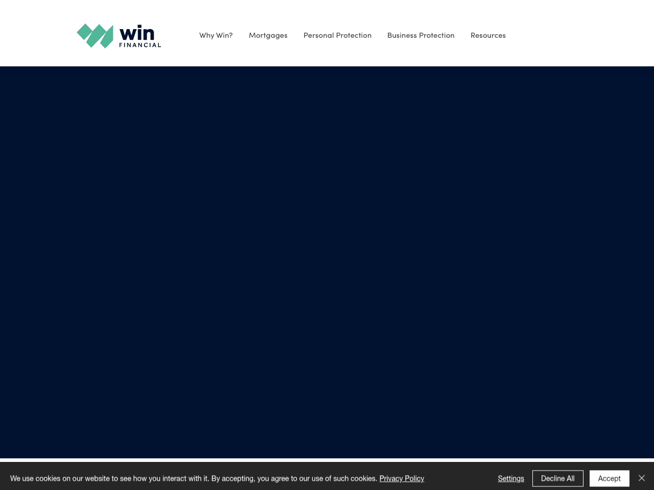 Win Financial website preview