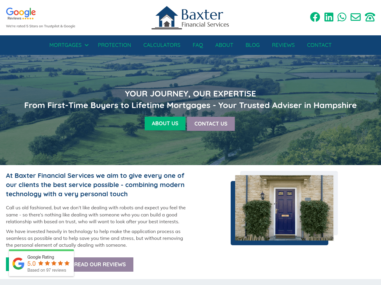 Baxter Financial Services website preview