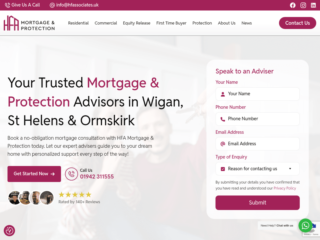 HFA Mortgage & Protection website preview