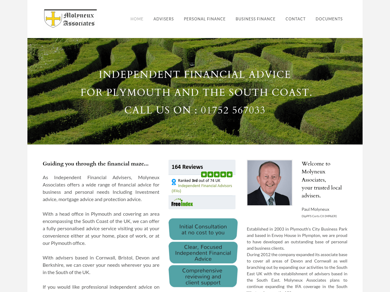 Molyneux Associates website preview