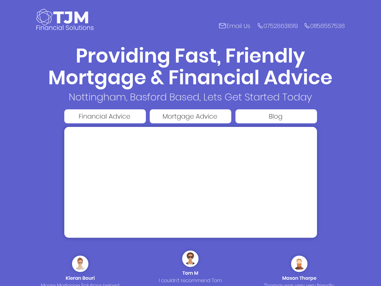 TJM Financial Solutions website preview