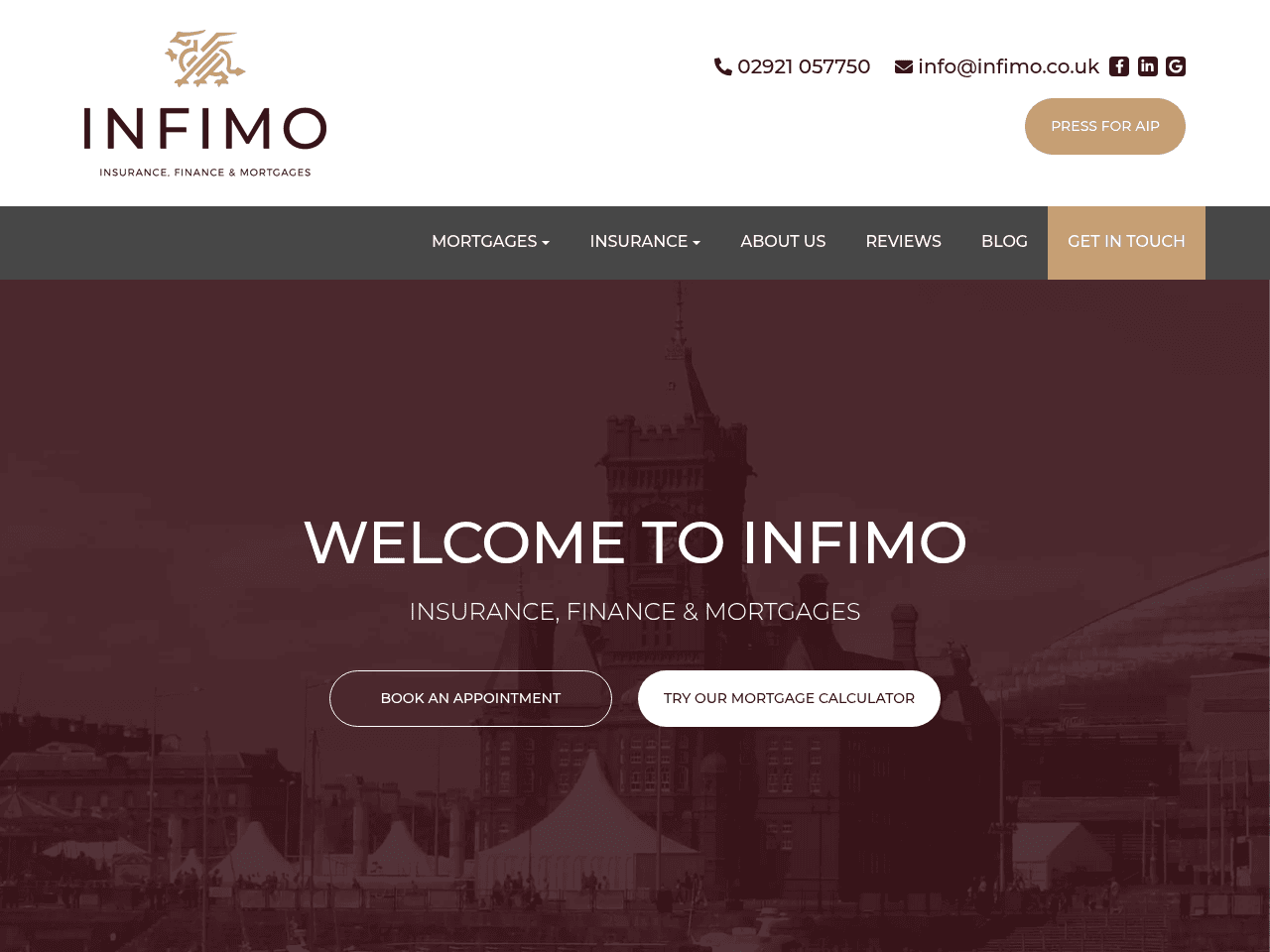 Infimo website preview