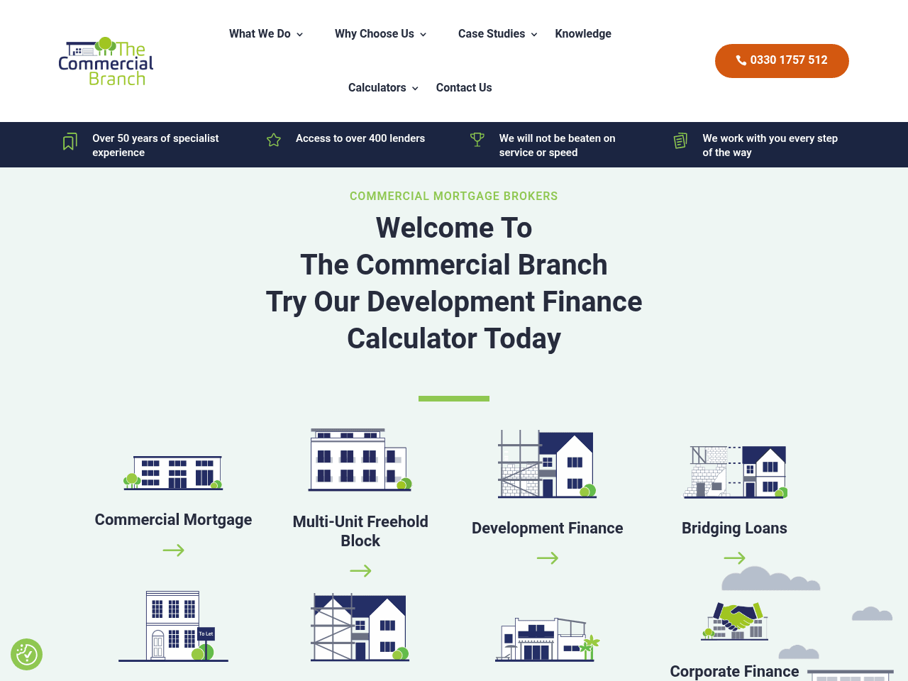 The Commercial Branch website preview