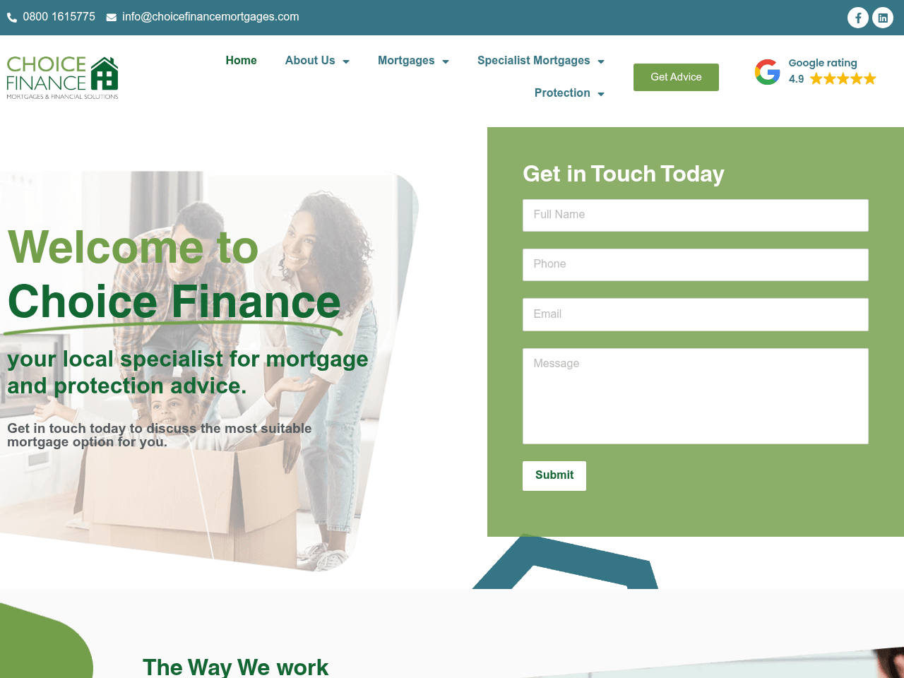 Choice Finance website preview