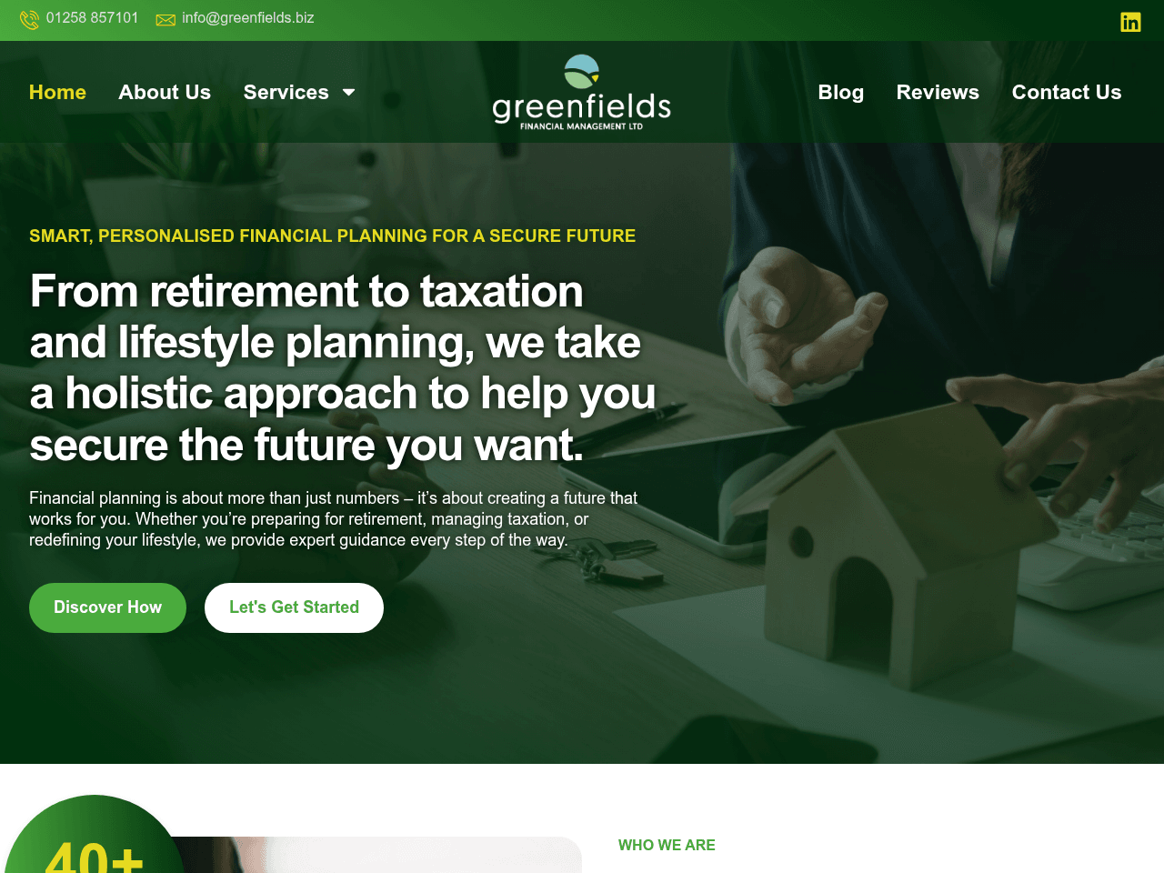 Greenfields Financial Management website preview